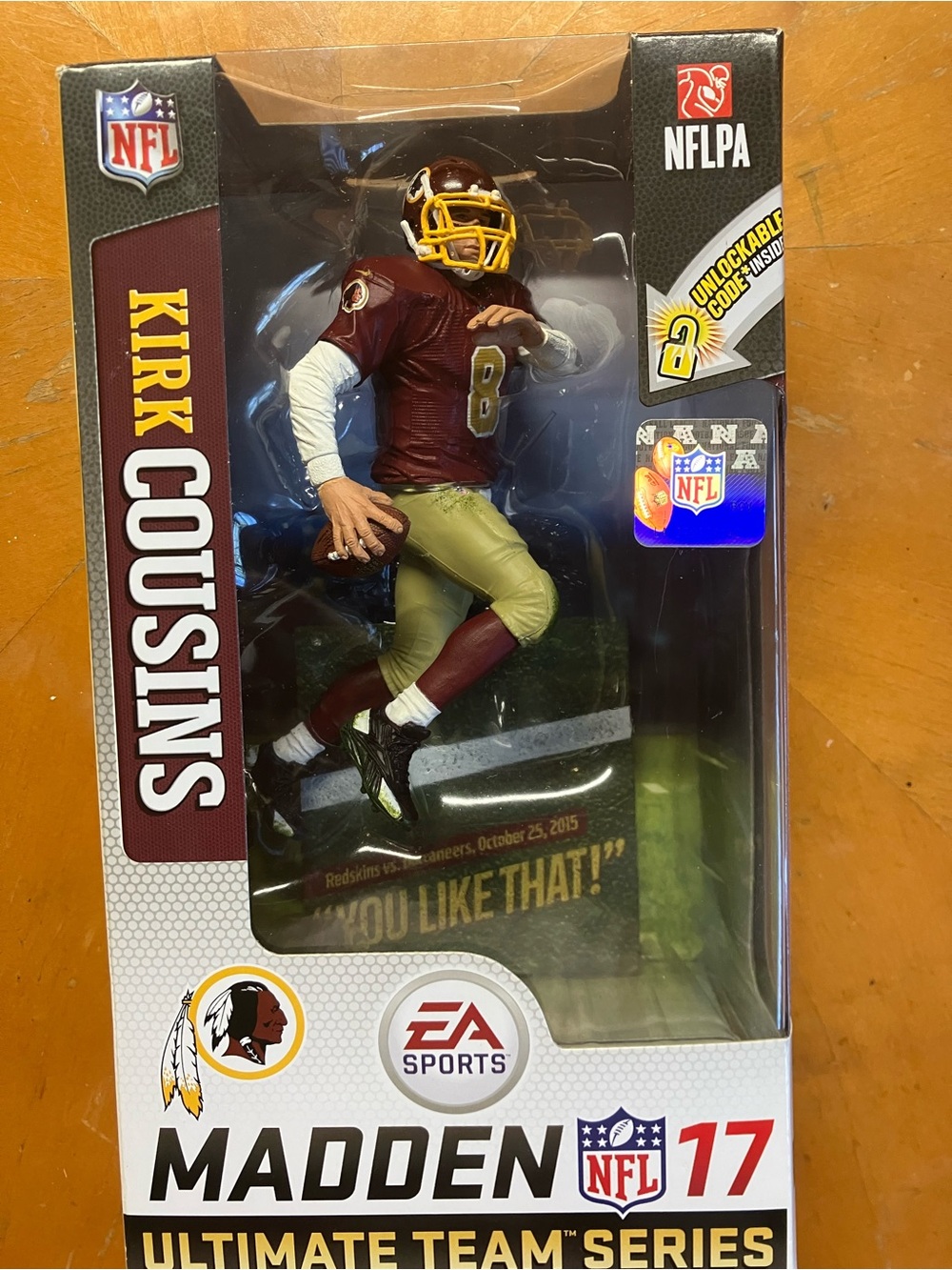 McFarlane Madden 17 Kirk Cousins Red Jersey Chase Variant NIB